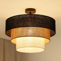 Brilagi - Prisadený luster ASPEN LUNETA 1xE27/15W/230V pr. 45 cm čierna/béžová/krémová