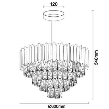 Brilagi - Prisadený luster CARLOS 9xE14/40W/230V pr. 60 cm
