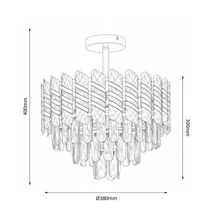 Brilagi - Prisadený luster CRISTAL 5xE14/40W/230V pr. 38 cm