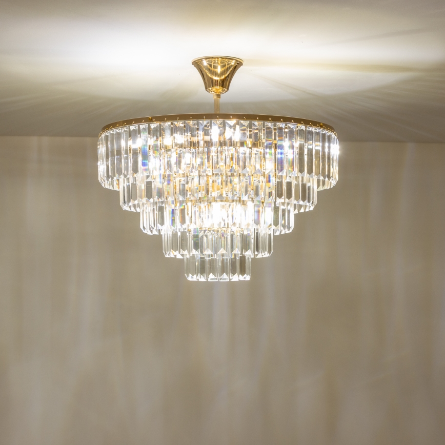 Brilagi - Prisadený luster CRYSTAL 5xE14/40W/230V zlatá