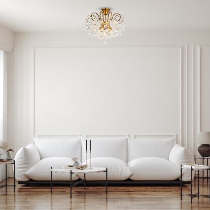 Brilagi - Prisadený luster CRYSTAL 6xE14/60W/230V bronzová