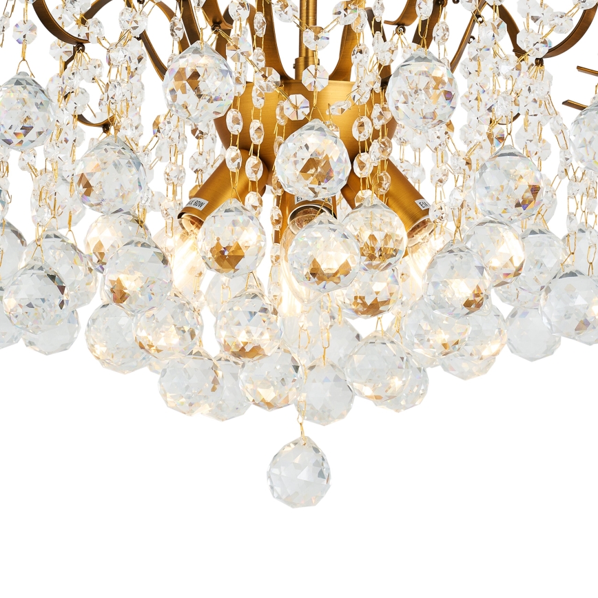 Brilagi - Prisadený luster CRYSTAL 6xE14/60W/230V bronzová