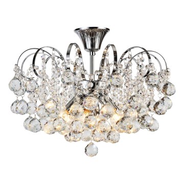 Brilagi - Prisadený luster CRYSTAL 6xE14/60W/230V lesklý chróm