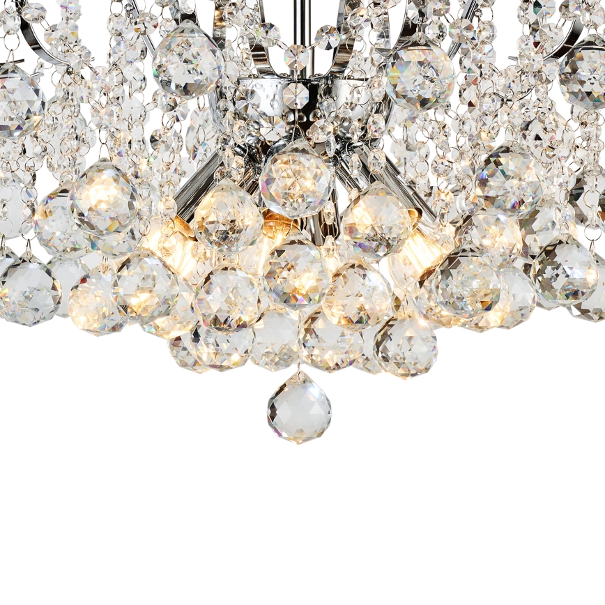 Brilagi - Prisadený luster CRYSTAL 6xE14/60W/230V lesklý chróm