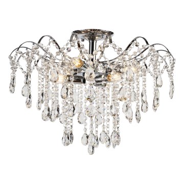 Brilagi - Prisadený luster CRYSTAL 6xE14/60W/230V lesklý chróm