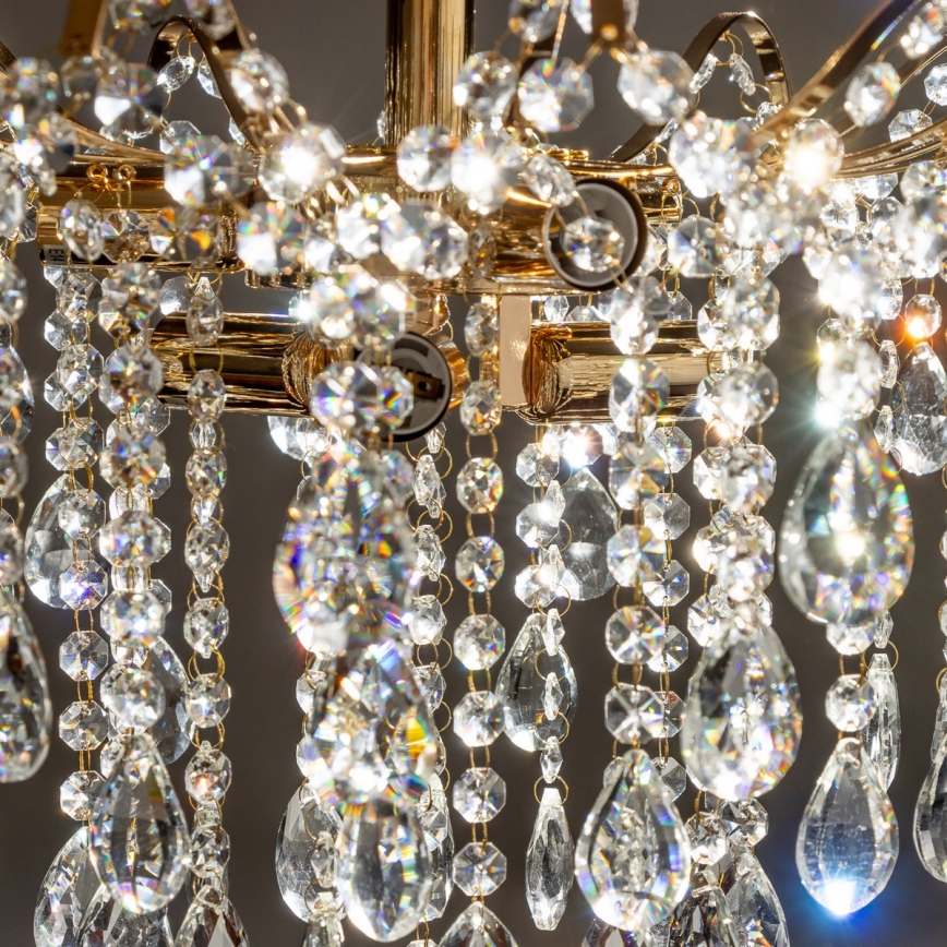 Brilagi - Prisadený luster CRYSTAL 6xE14/60W/230V zlatá
