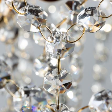 Brilagi - Prisadený luster CRYSTAL 6xE14/60W/230V zlatá