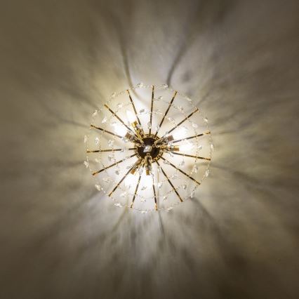 Brilagi - Prisadený luster CRYSTAL 6xE14/60W/230V zlatá
