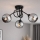 Brilagi - Prisadený luster DIOR 3xE27/60W/230V čierna/dymovo sivá
