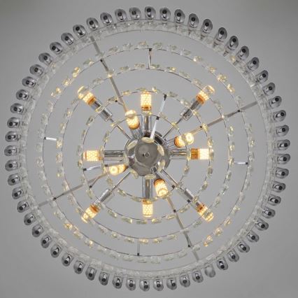 BRILAGI - Prisadený luster ECLIPSE 12xE14/10W/230V pr. 78 cm strieborný