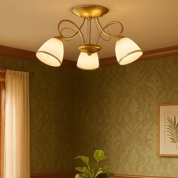 Brilagi - prisadený luster FRED 3xE27/60W/230V, priemer 59 cm, zlatý