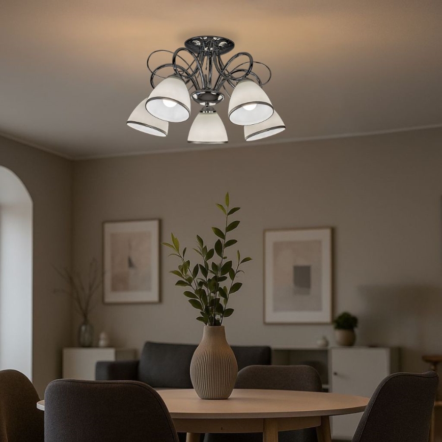 Brilagi - Prisadený luster FRED 5xE27/60W/230V, priemer 59 cm, lesklý chróm