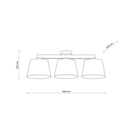 Brilagi - Prisadený luster LATTE 3xE27/15W/230V borovica/biela
