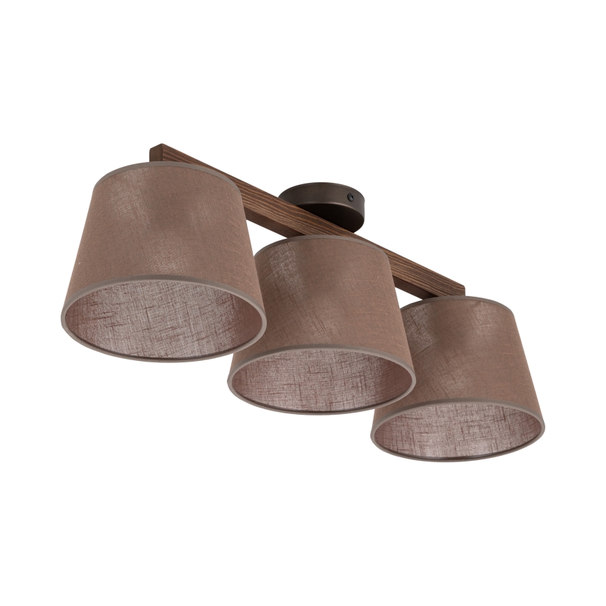 Brilagi - Prisadený luster LATTE 3xE27/15W/230V borovica/hnedá