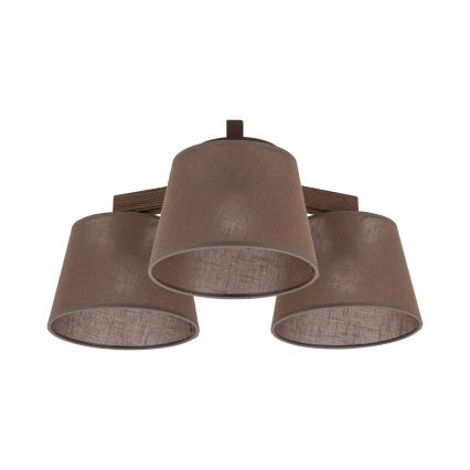 Brilagi - Prisadený luster LATTE 3xE27/15W/230V borovica/hnedá