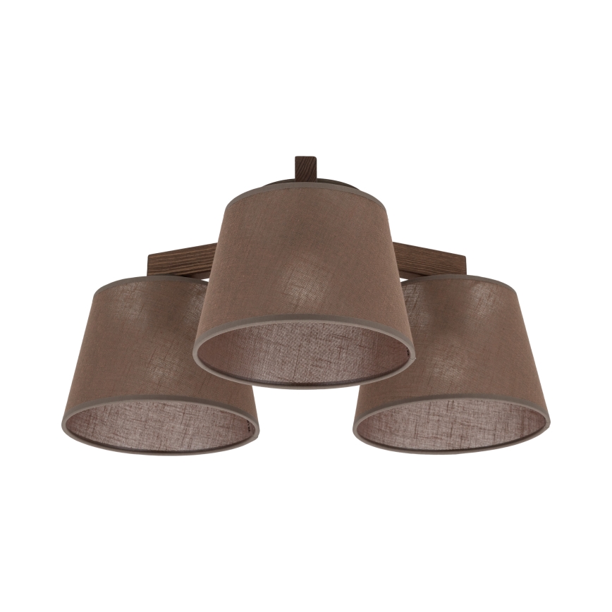 Brilagi - Prisadený luster LATTE 3xE27/15W/230V borovica/hnedá