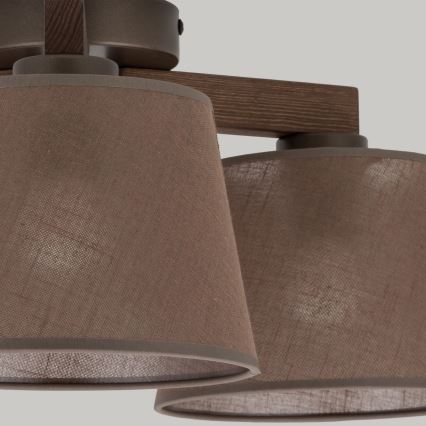 Brilagi - Prisadený luster LATTE 3xE27/15W/230V borovica/hnedá