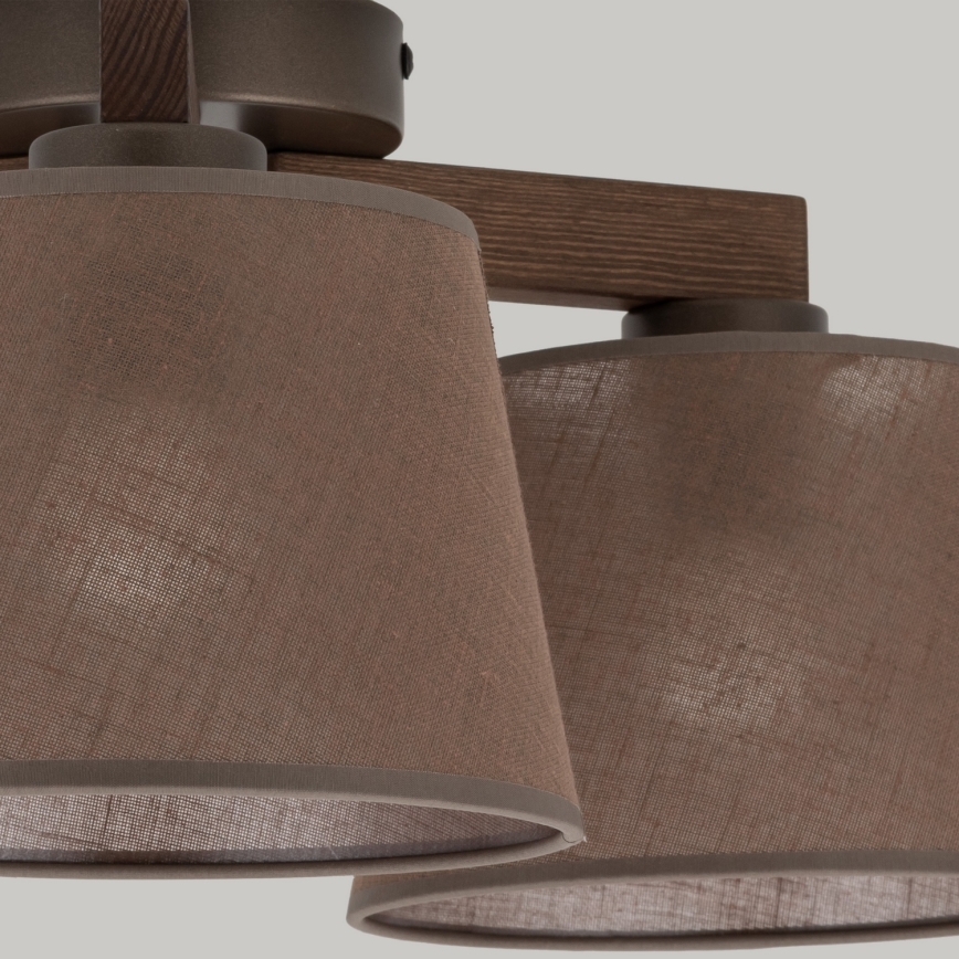 Brilagi - Prisadený luster LATTE 3xE27/15W/230V borovica/hnedá