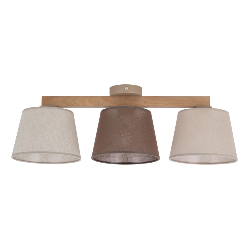 Brilagi - Prisadený luster LATTE 3xE27/15W/230V borovica/mix