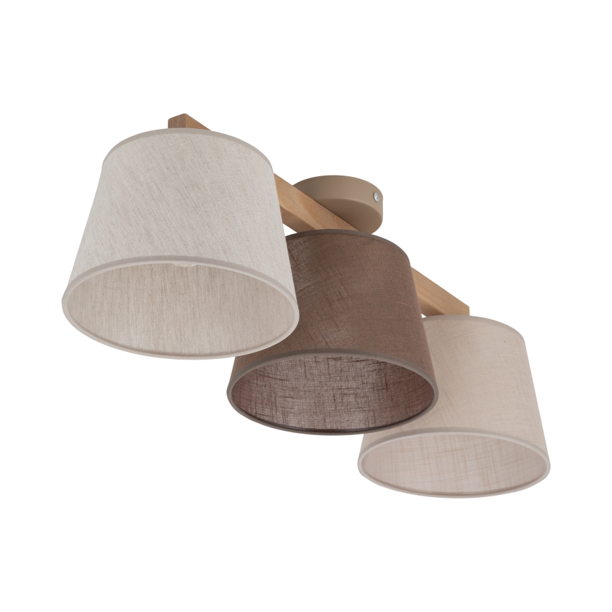 Brilagi - Prisadený luster LATTE 3xE27/15W/230V borovica/mix