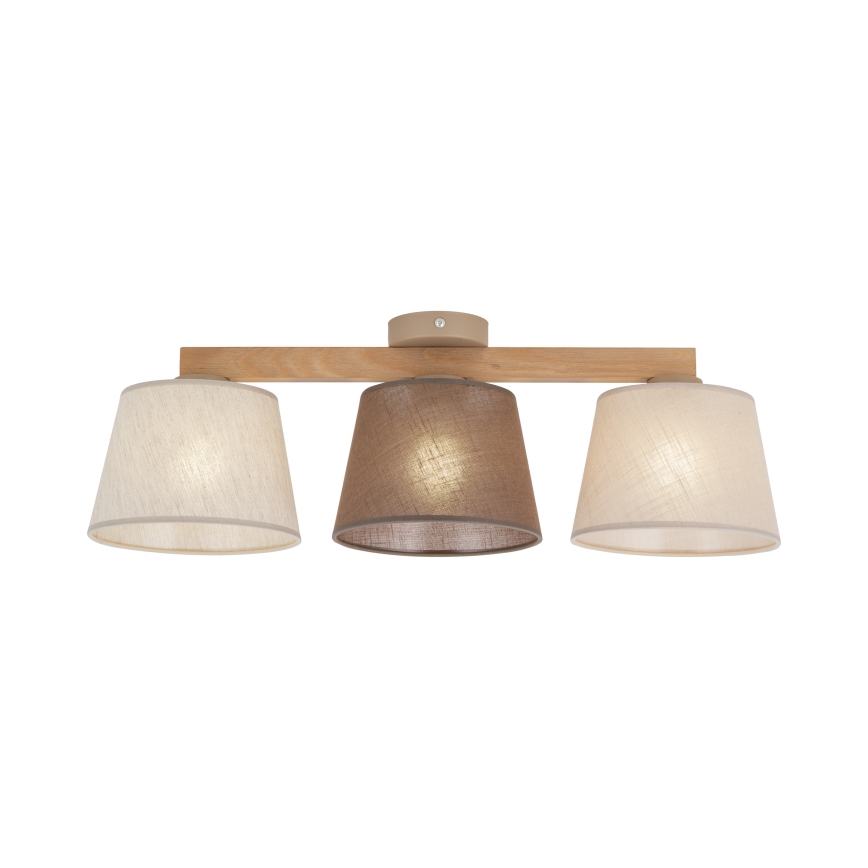 Brilagi - Prisadený luster LATTE 3xE27/15W/230V borovica/mix