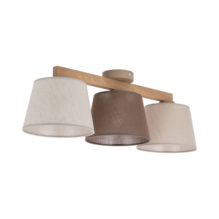 Brilagi - Prisadený luster LATTE 3xE27/15W/230V borovica/mix