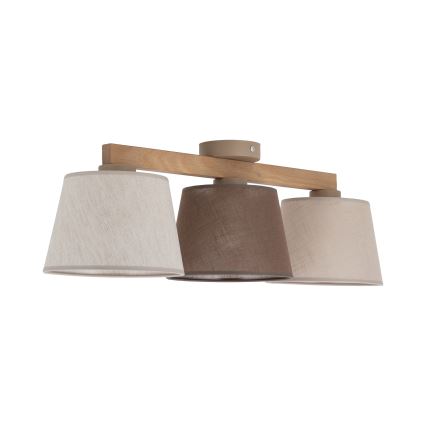 Brilagi - Prisadený luster LATTE 3xE27/15W/230V borovica/mix