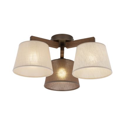 Brilagi - Prisadený luster LATTE 3xE27/15W/230V borovica/mix