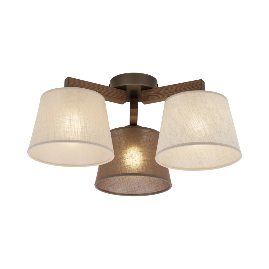 Brilagi - Prisadený luster LATTE 3xE27/15W/230V borovica/mix