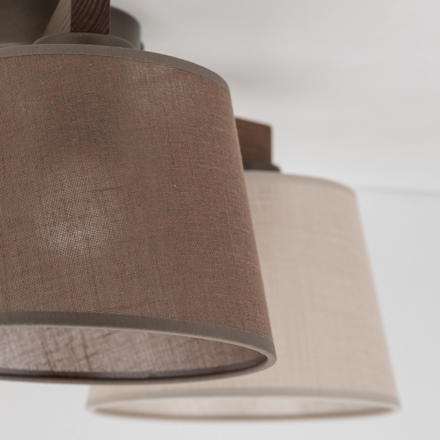 Brilagi - Prisadený luster LATTE 3xE27/15W/230V borovica/mix