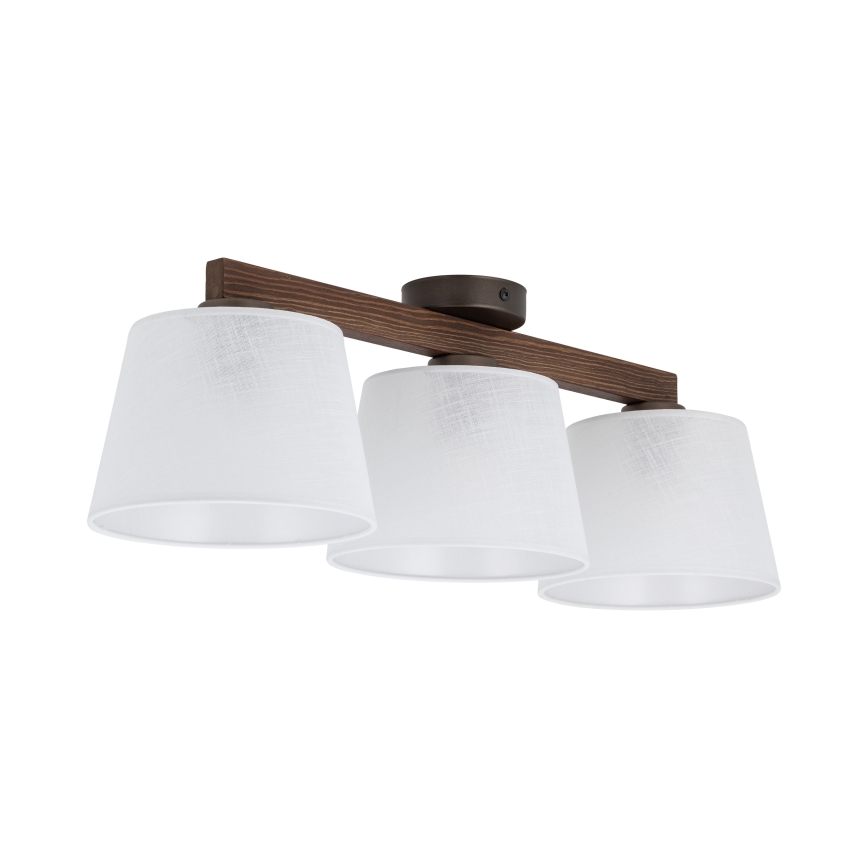 Brilagi - Prisadený luster LATTE 3xE27/60W/230V borovica/biela