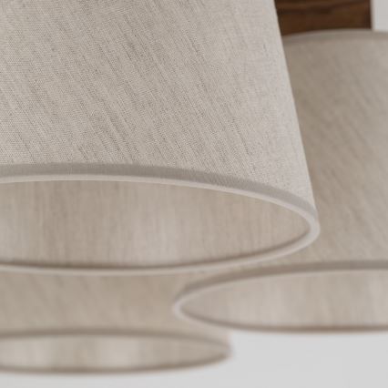 Brilagi - Prisadený luster LATTE 5xE27/15W/230V borovica/krémová