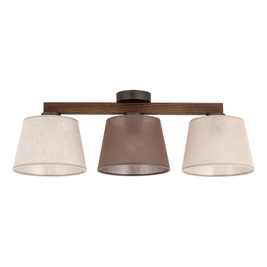 Brilagi - Prisadený luster LATTE SABIA 3xE27/15W/230V borovica/mix