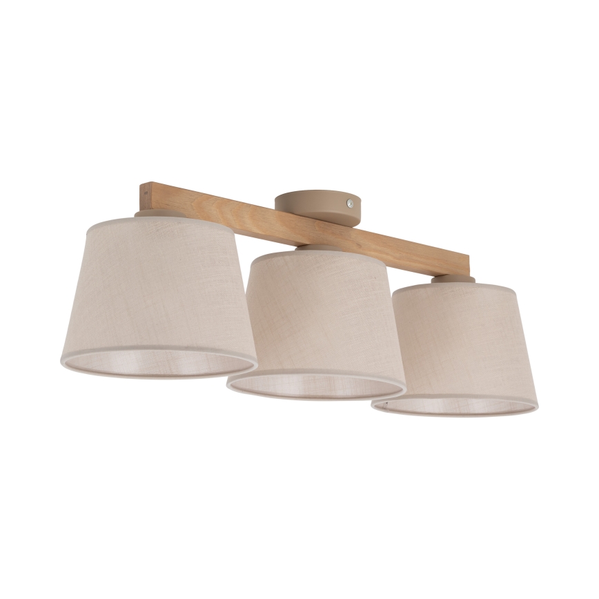 Brilagi - Prisadený luster LATTE SABIA 3xE27/60W/230V borovica/béžová