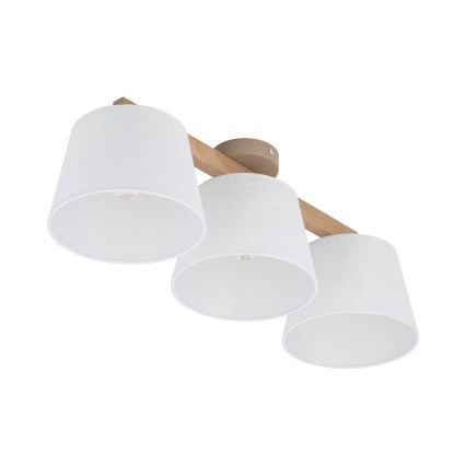 Brilagi - Prisadený luster LATTE SABIA 3xE27/60W/230V borovica/biela