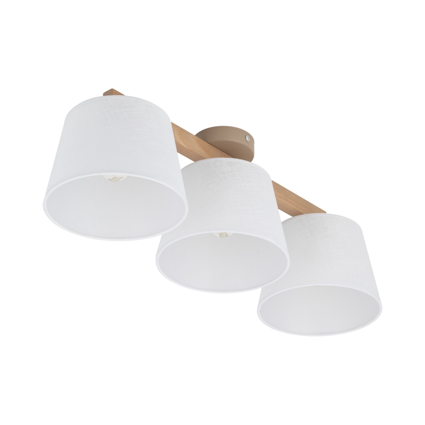 Brilagi - Prisadený luster LATTE SABIA 3xE27/60W/230V borovica/biela