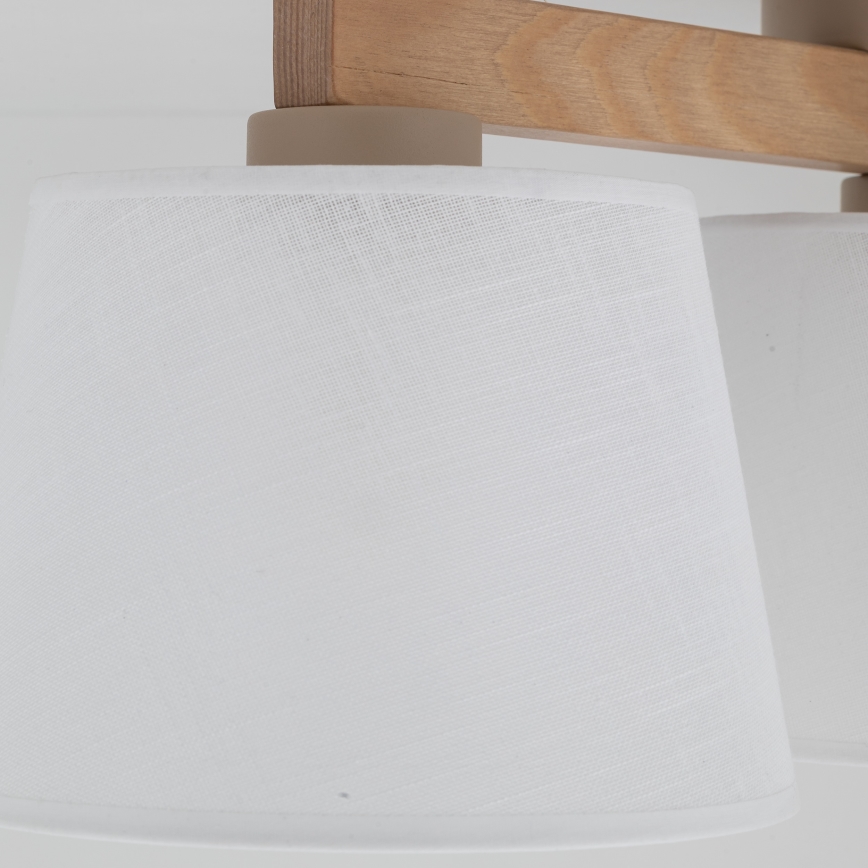 Brilagi - Prisadený luster LATTE SABIA 3xE27/60W/230V borovica/biela