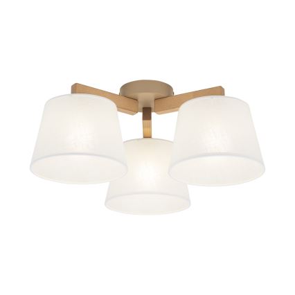 Brilagi - Prisadený luster LATTE SABIA 3xE27/60W/230V borovica/biela