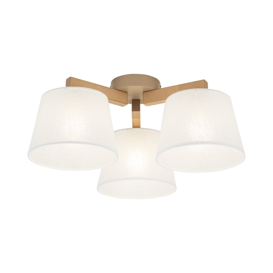 Brilagi - Prisadený luster LATTE SABIA 3xE27/60W/230V borovica/biela