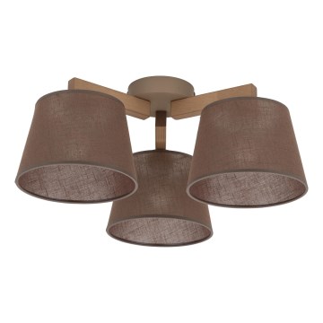 Brilagi - Prisadený luster LATTE SABIA 3xE27/60W/230V borovica/hnedá