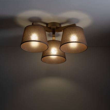 Brilagi - Prisadený luster LATTE SABIA 3xE27/60W/230V borovica/hnedá