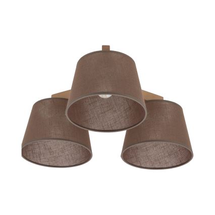 Brilagi - Prisadený luster LATTE SABIA 3xE27/60W/230V borovica/hnedá