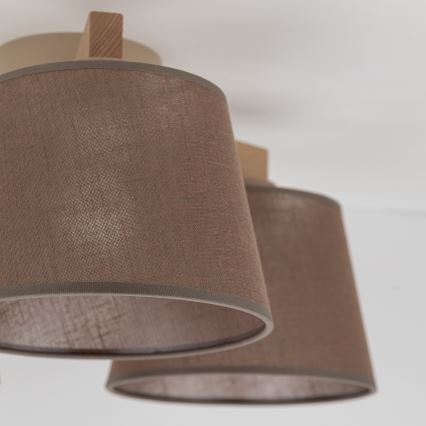 Brilagi - Prisadený luster LATTE SABIA 3xE27/60W/230V borovica/hnedá