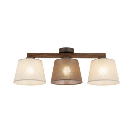 Brilagi - Prisadený luster LATTE SABIA 3xE27/60W/230V borovica/mix