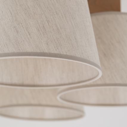 Brilagi - Prisadený luster LATTE SABIA 5xE27/15W/230V borovica/krémová