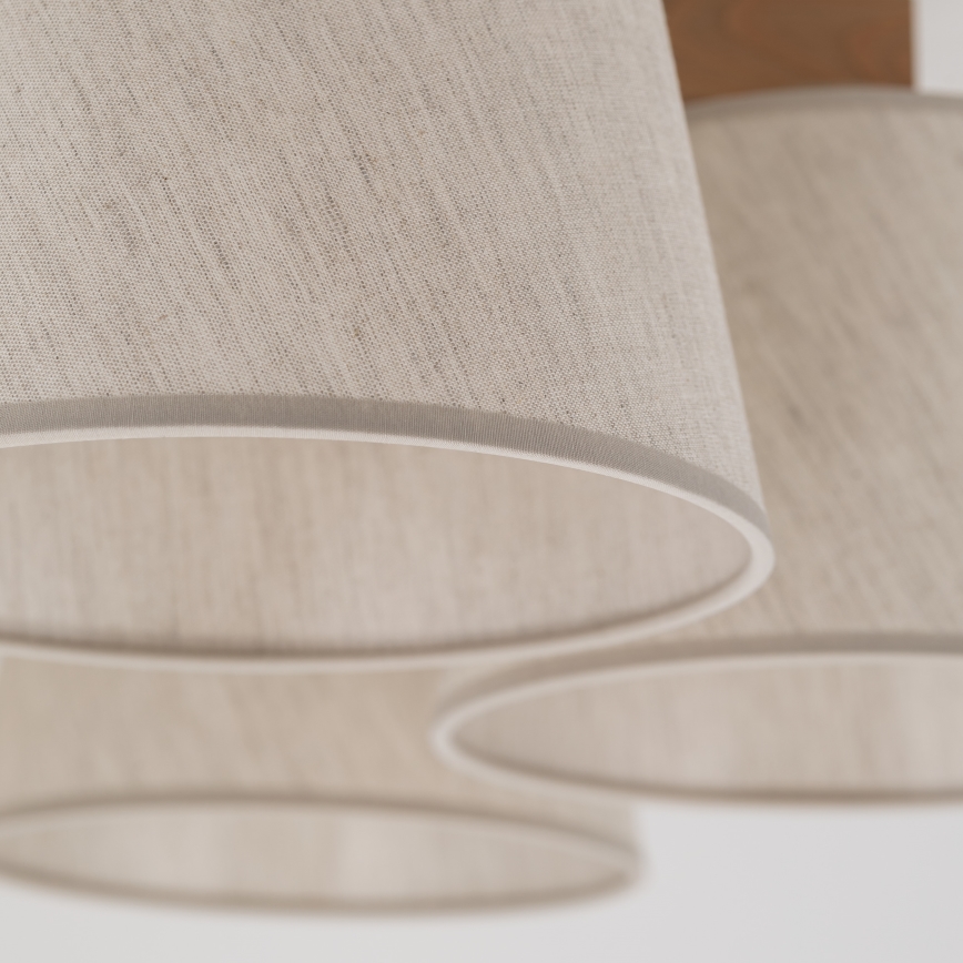 Brilagi - Prisadený luster LATTE SABIA 5xE27/15W/230V borovica/krémová