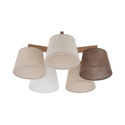 Brilagi - Prisadený luster LATTE SABIA 5xE27/60W/230V borovica/mix