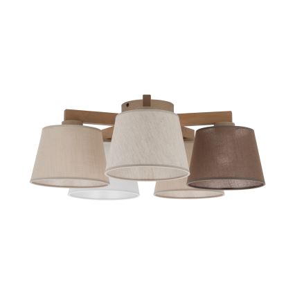 Brilagi - Prisadený luster LATTE SABIA 5xE27/60W/230V borovica/mix