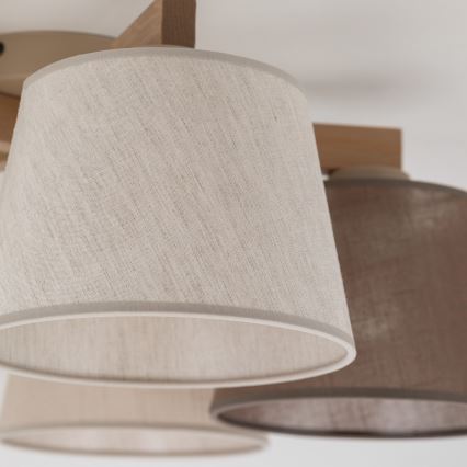 Brilagi - Prisadený luster LATTE SABIA 5xE27/60W/230V borovica/mix