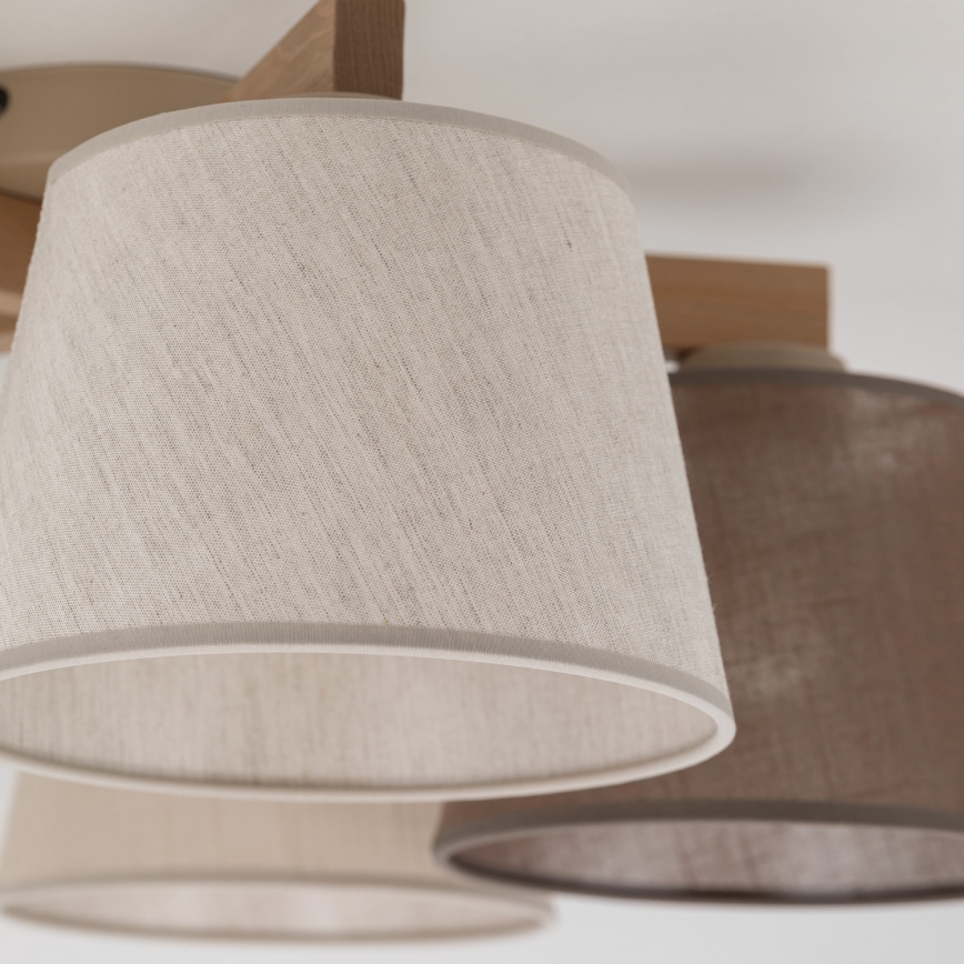 Brilagi - Prisadený luster LATTE SABIA 5xE27/60W/230V borovica/mix